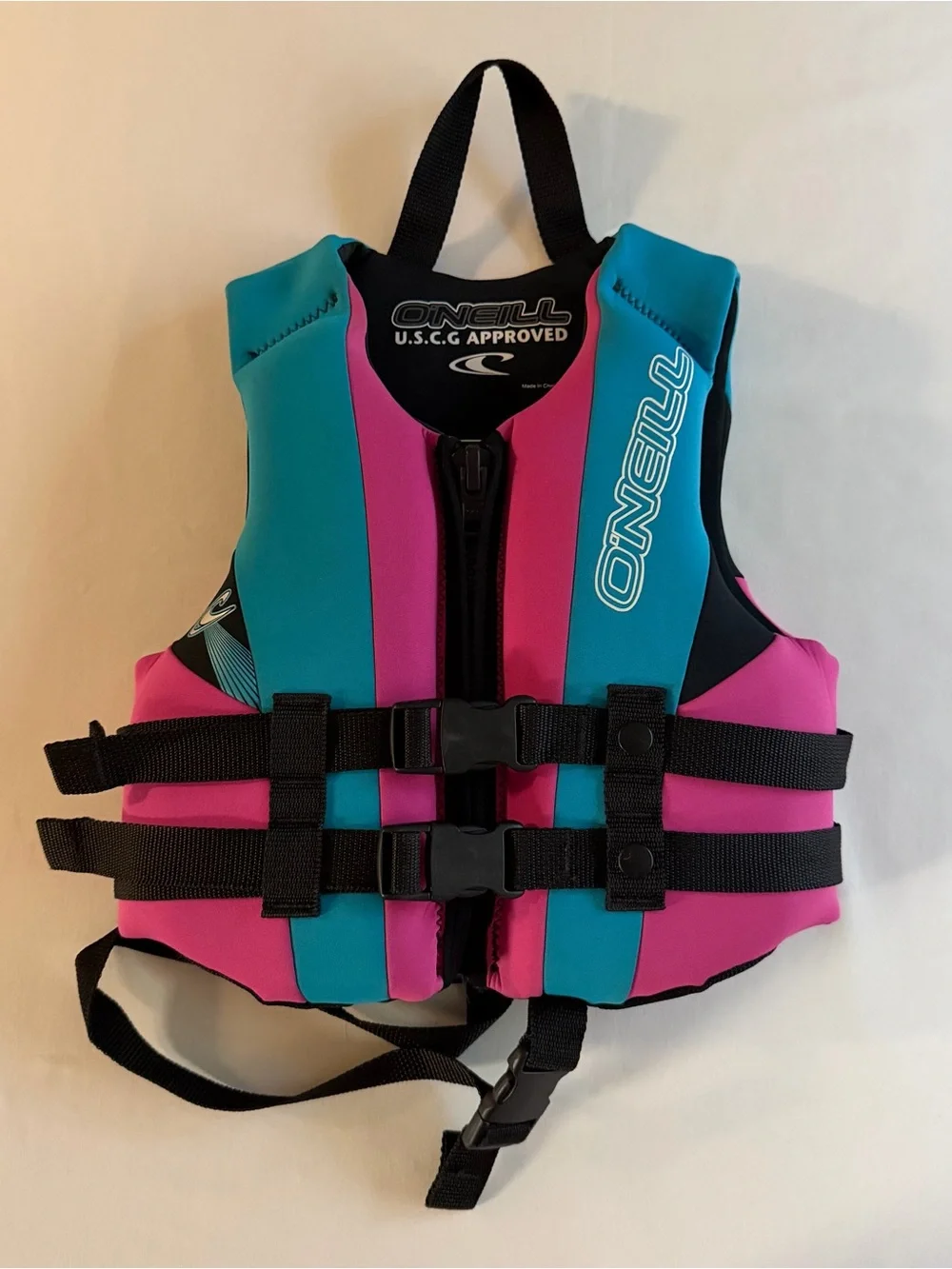 O’Neill Child Life Vest Jacket 30-50 LBS Buckle USCG Approved Floatation Aid